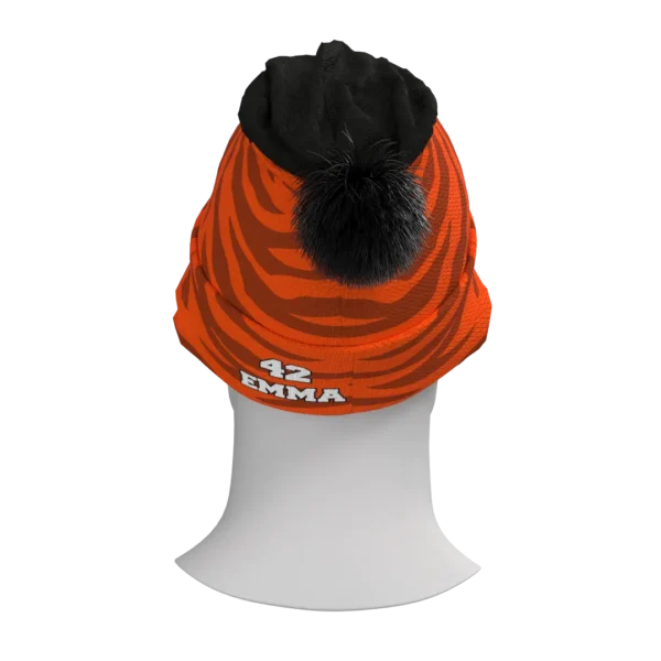 SUBLIMATED BEANIE WITH POMPOM