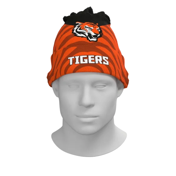 SUBLIMATED BEANIE WITH POMPOM