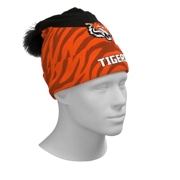 SUBLIMATED BEANIE WITH POMPOM