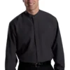 BANDED COLLAR BATISTE SHIRT