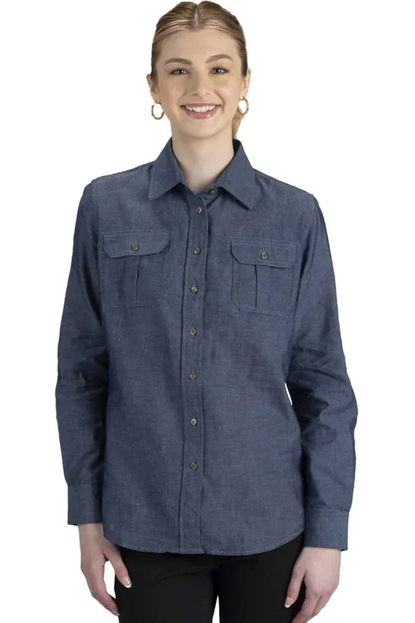 CHAMBRAY SHIRT with TWO POCKETS