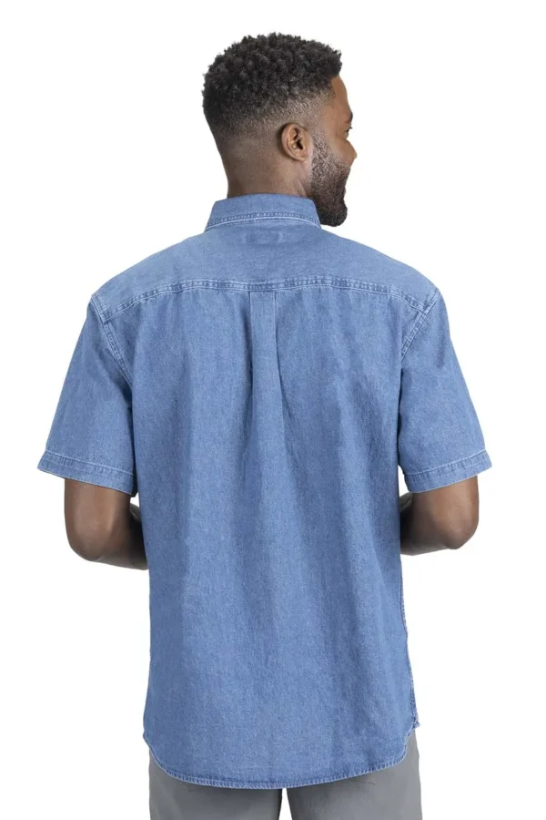 DENIM SHORT SLEEVE MENS SHIRT