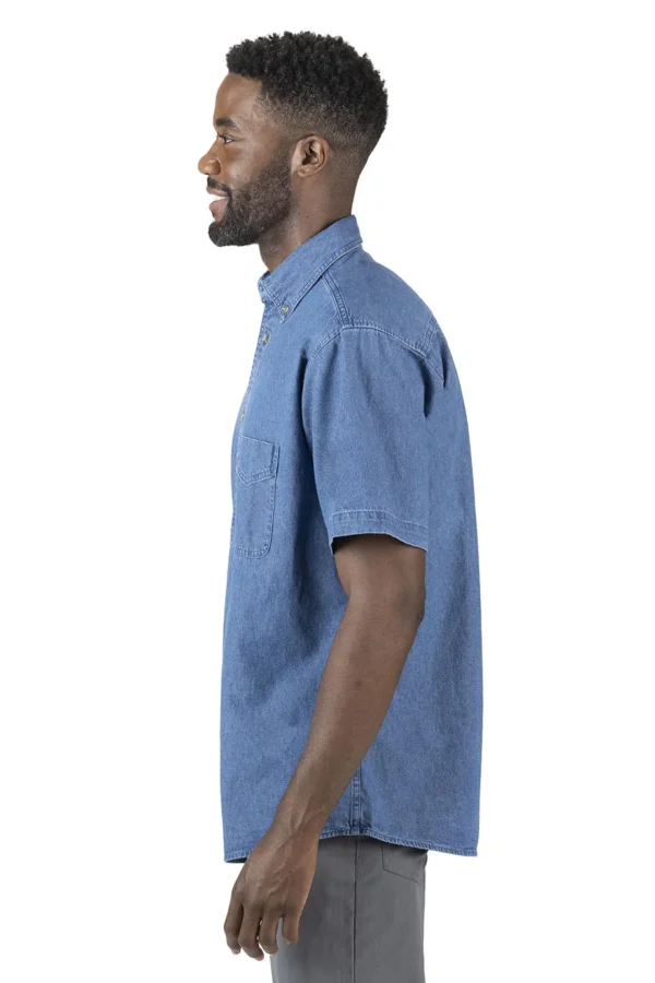 DENIM SHORT SLEEVE MENS SHIRT