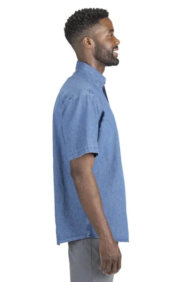 DENIM SHORT SLEEVE MENS SHIRT