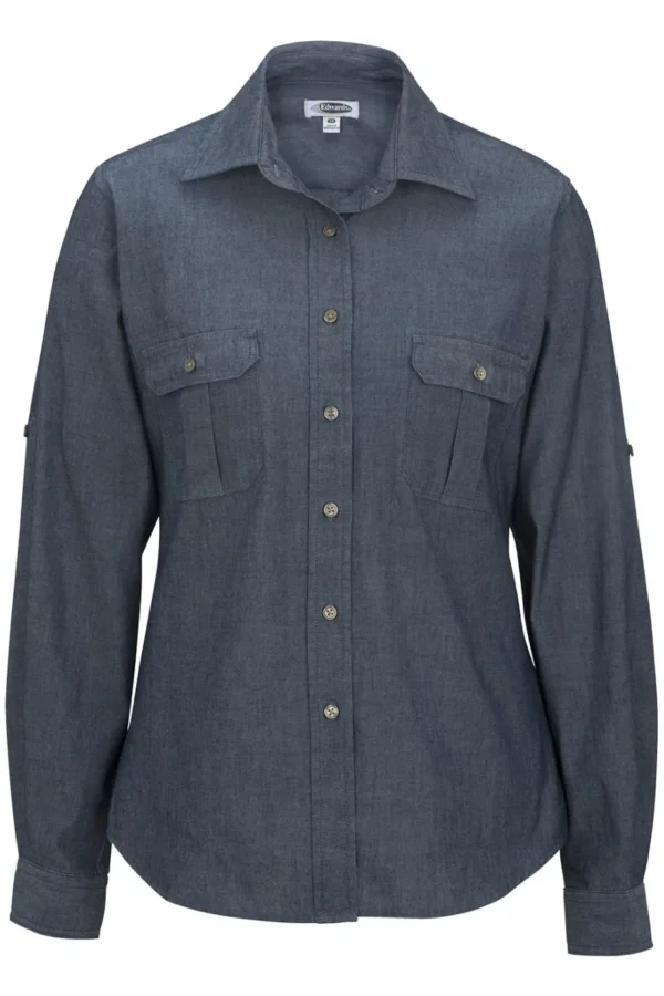 CHAMBRAY SHIRT with TWO POCKETS