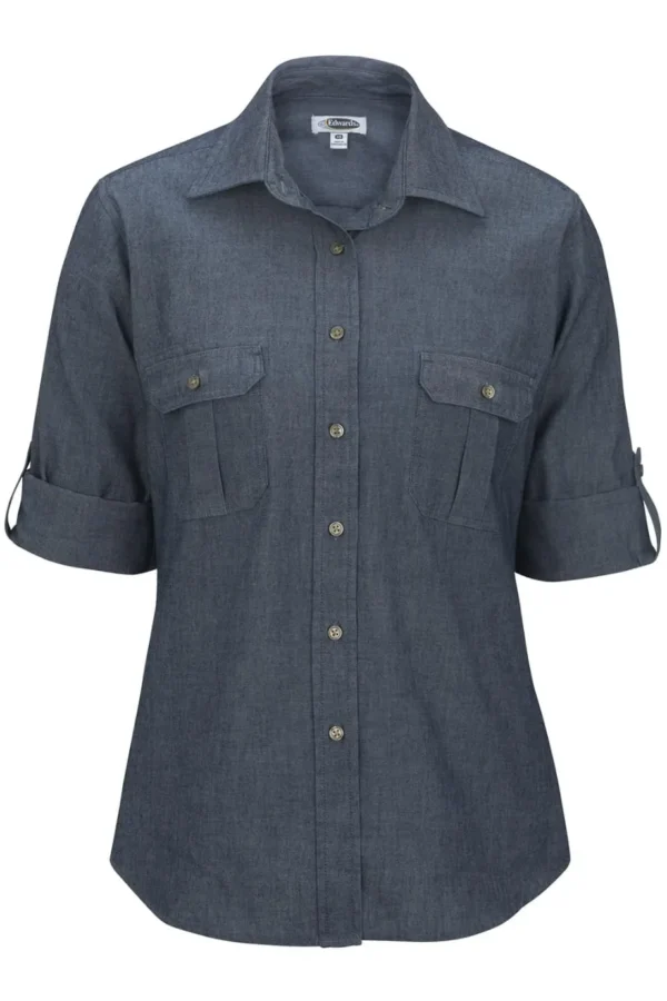 CHAMBRAY SHIRT with TWO POCKETS