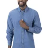 DENIM LONG SLEEVE MENS SHIRT