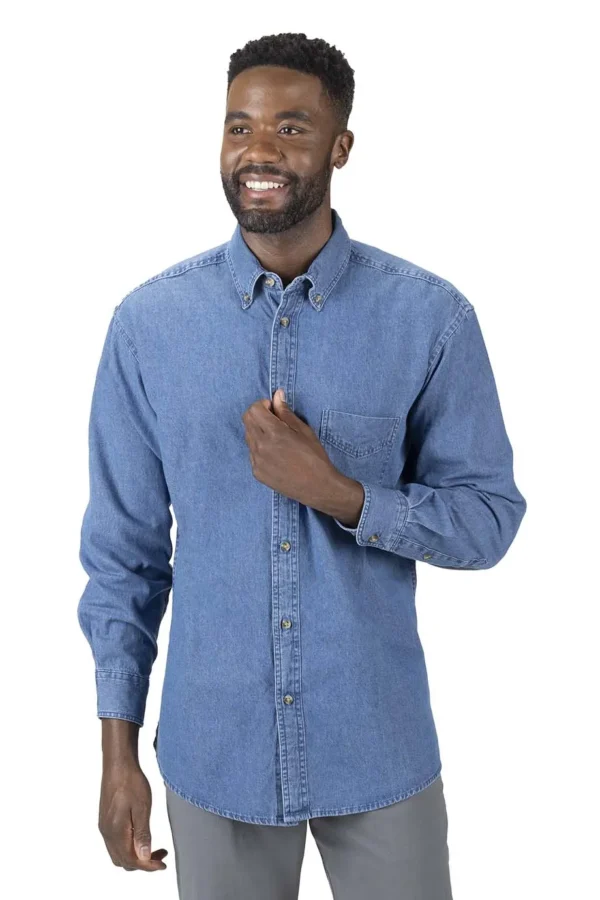 DENIM LONG SLEEVE MENS SHIRT