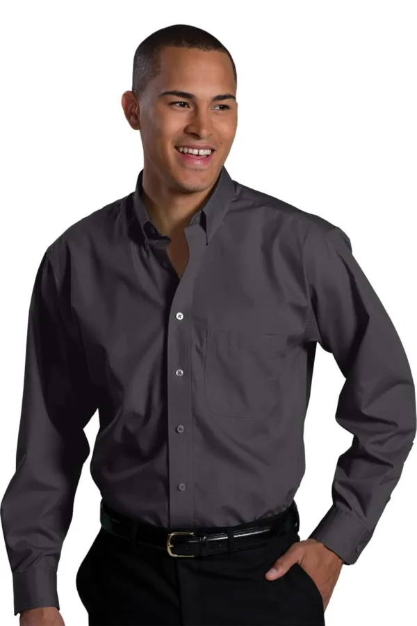LIGHTWEIGHT POPLIN LONG SLEEVE MENS SHIRT