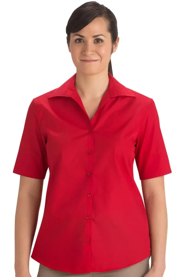 LIGHTWEIGHT POPLIN SHORT SLEEVE LADIES SHIRT