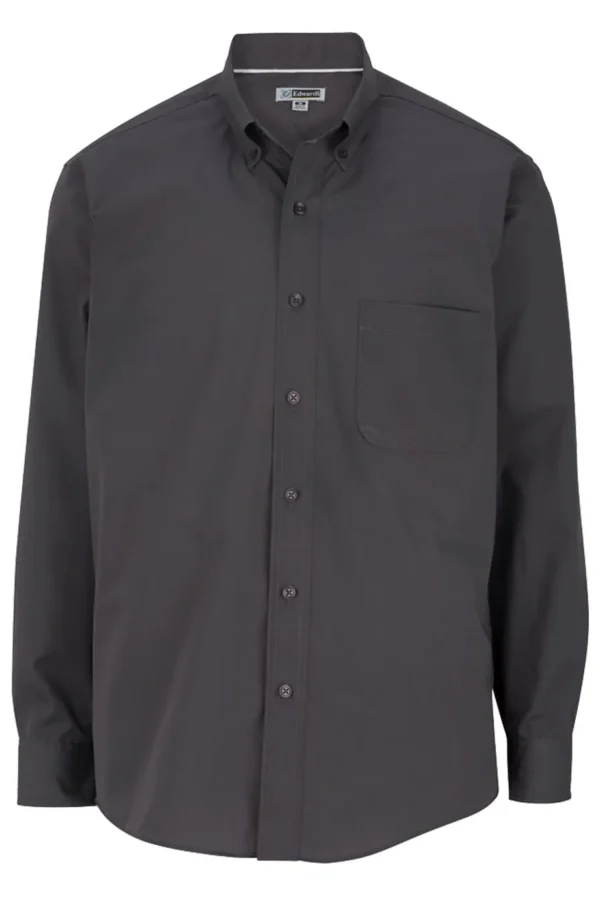 LIGHTWEIGHT POPLIN LONG SLEEVE MENS SHIRT