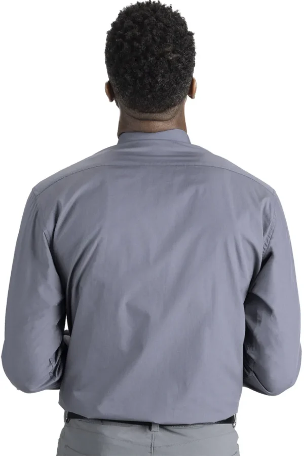 BANDED COLLAR MENS SHIRT