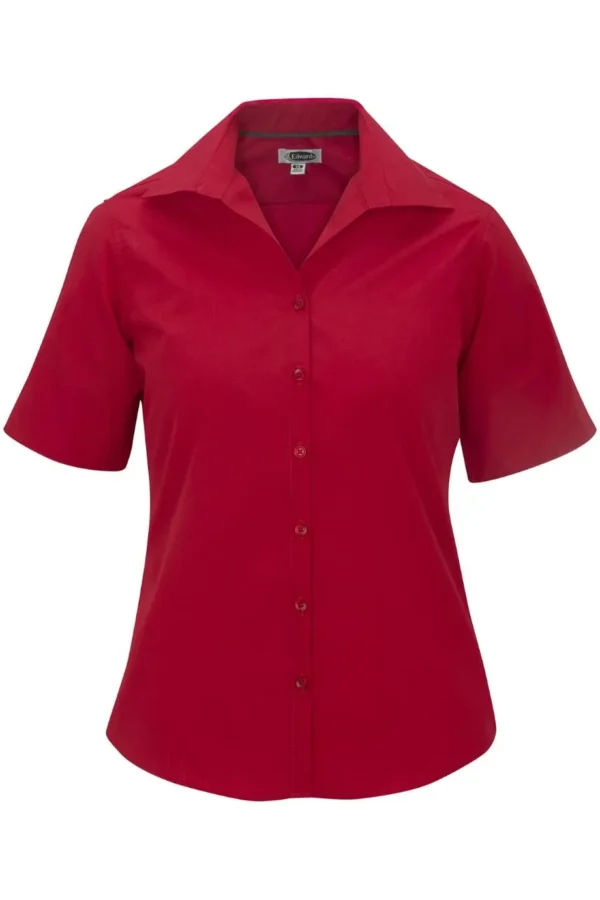LIGHTWEIGHT POPLIN SHORT SLEEVE LADIES SHIRT