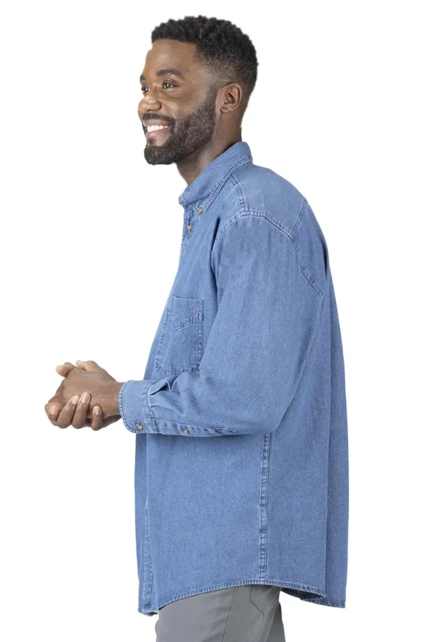 DENIM LONG SLEEVE MENS SHIRT