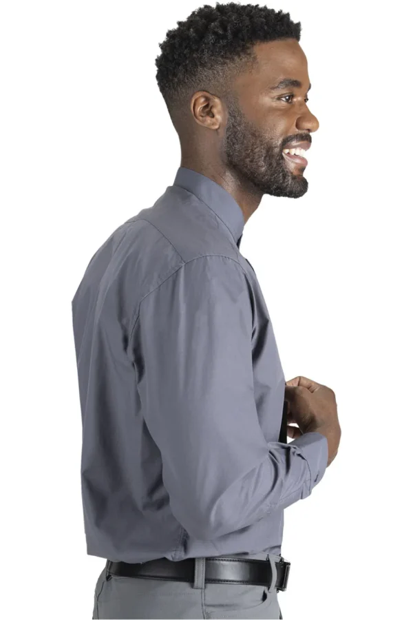 BANDED COLLAR MENS SHIRT