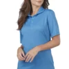 FOOD SERVICE MESH POLO WITH SNAP FRONT