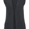 SHIRTTAIL OPEN COTTON VEST