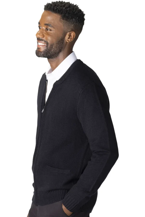 JERSEY KNIT ACRYLIC FULL ZIP CARDIGAN