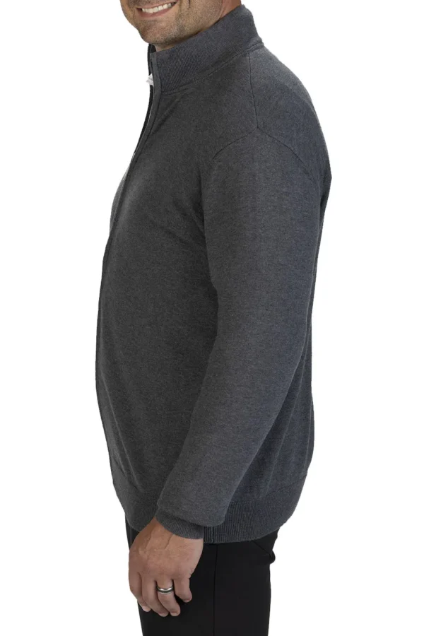 FULL ZIP COTTON BLEND CARDIGAN