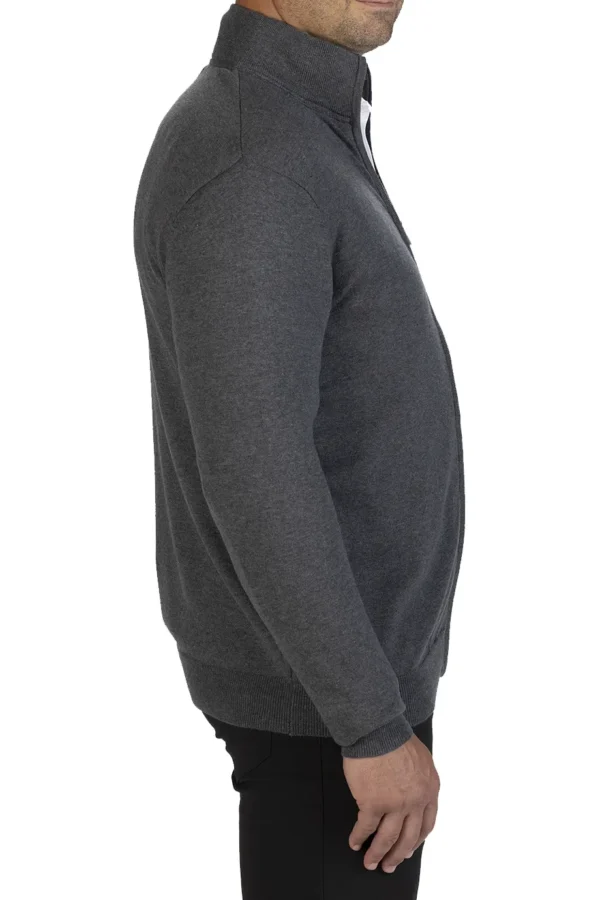 FULL ZIP COTTON BLEND CARDIGAN