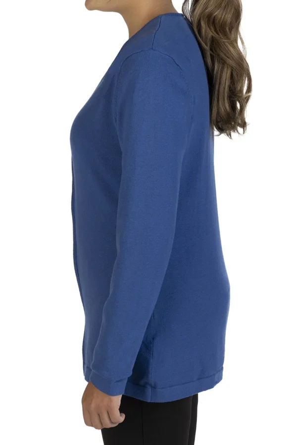 FULL-ZIP V-NECK COTTON CARDIGAN