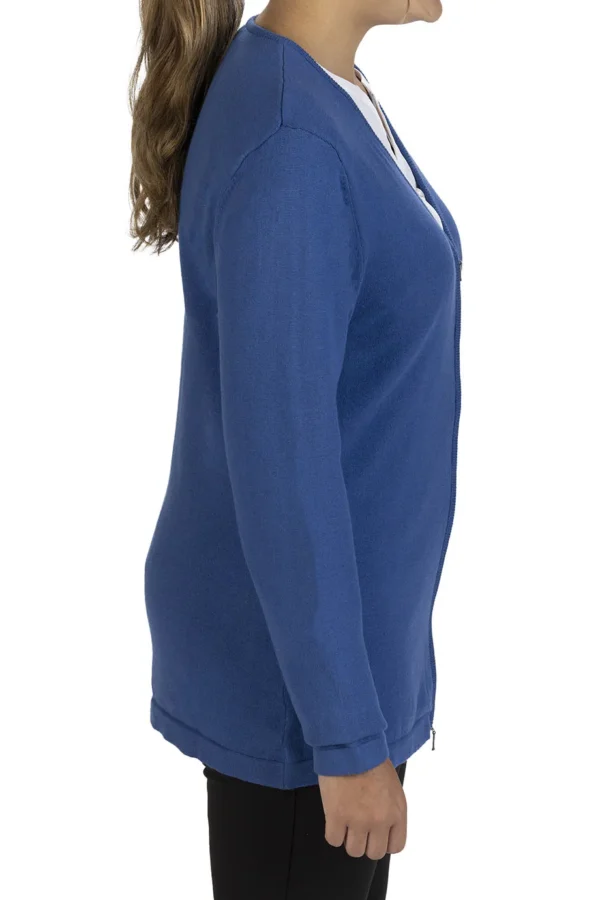 FULL-ZIP V-NECK COTTON CARDIGAN